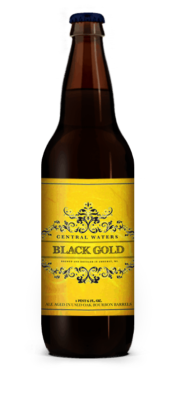black gold bottle