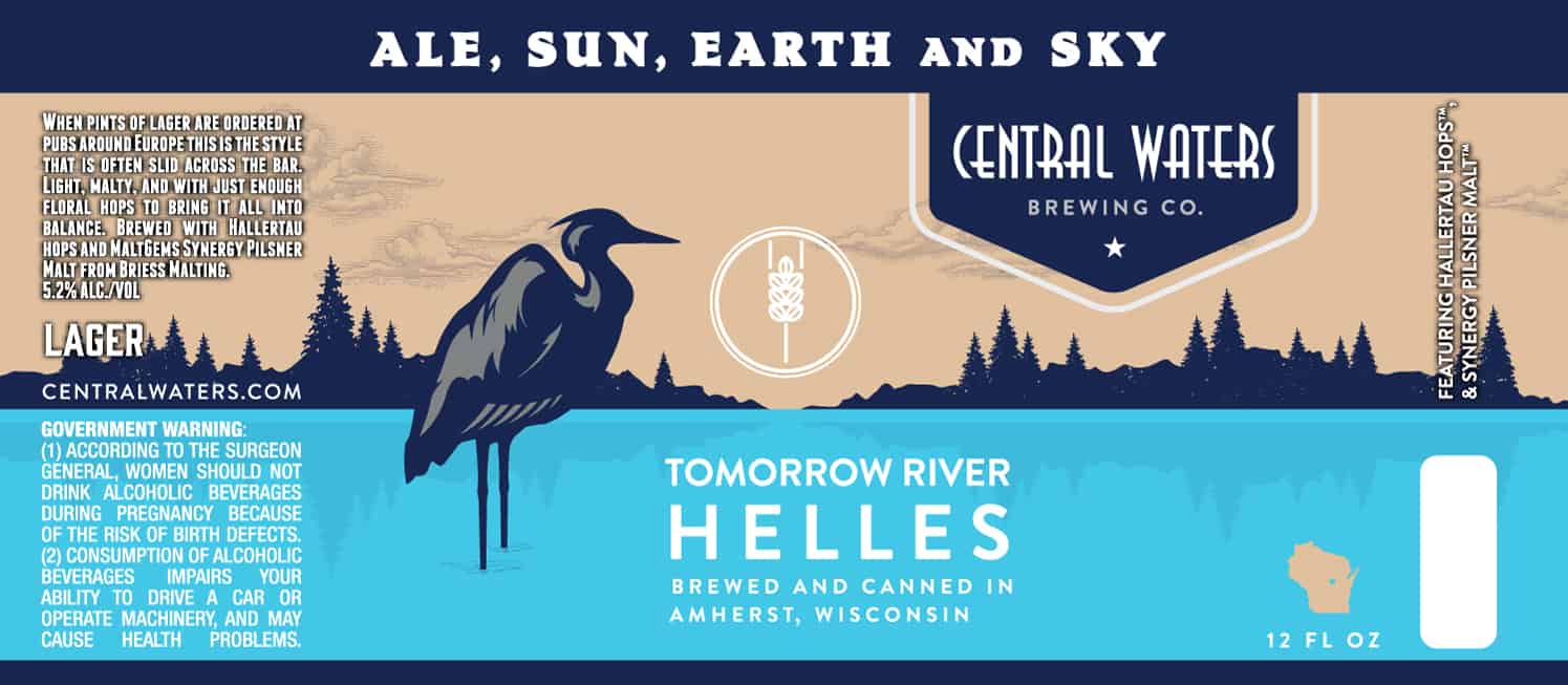 Tomorrow River Helles Lager Central Waters Brewing