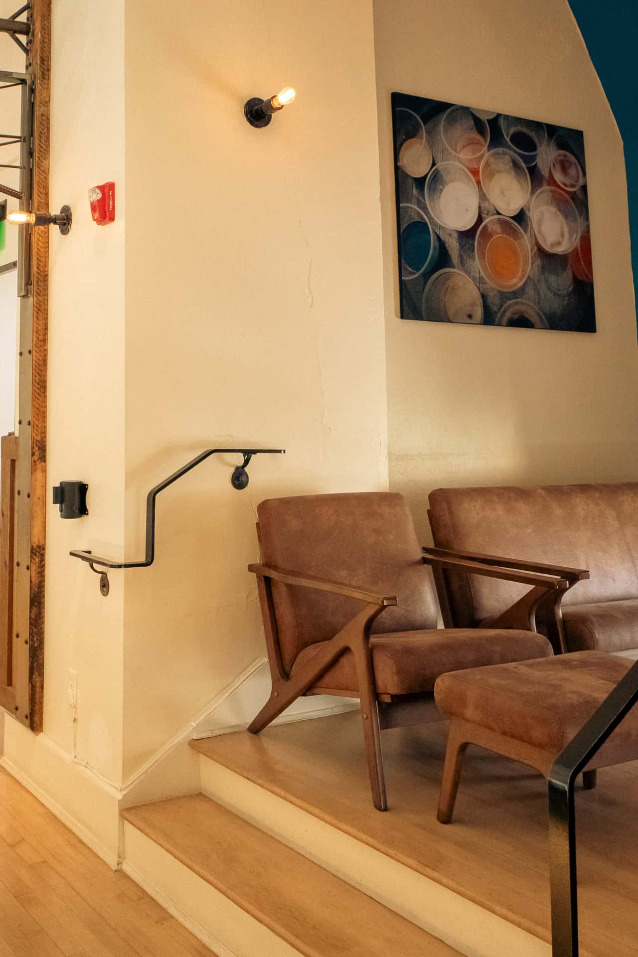 Two comfortable lounge seating areas