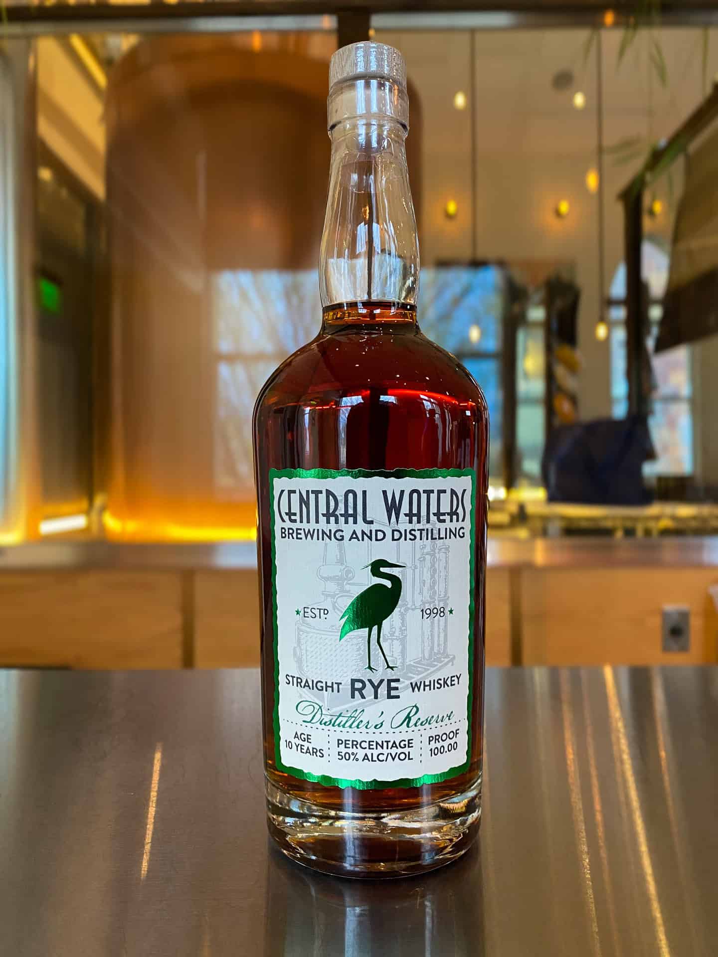 Central Waters 10 Year Straight Rye Whiskey