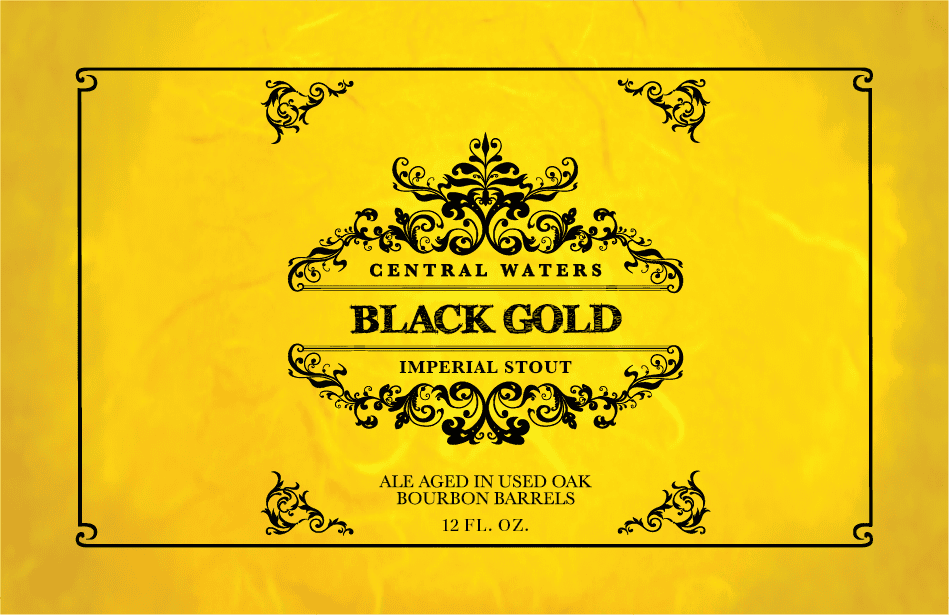 Black Gold bourbon barrel imperial stout can label